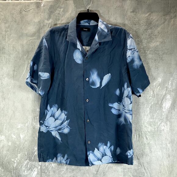 Theory Other - THEORY Men's Heron Multi Floral-Print Short-Sleeve Button-Front Shirt SZ S